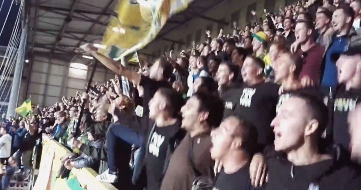 Fans vieren overwinning luidkeels!