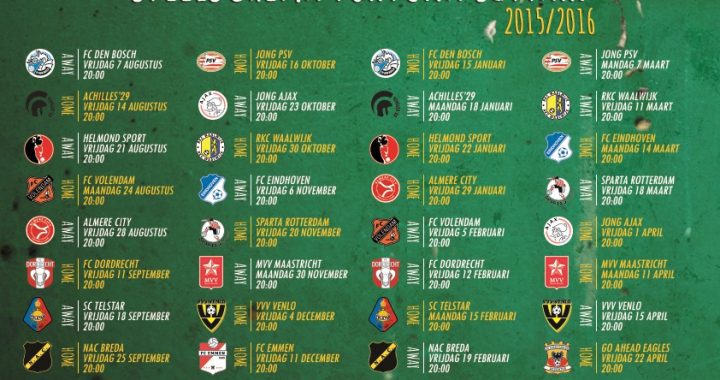 Definitief speelschema 2015/2016