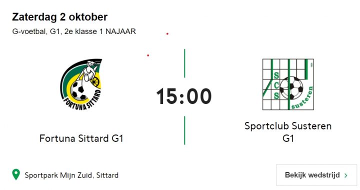 Fortuna Sittard – sc Susteren G-vriendenteam